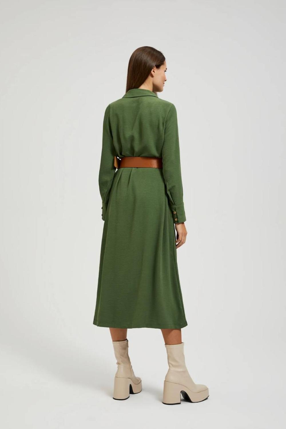 Khaki shirt dress MOODO