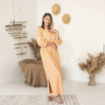 Women's orange MAXA embroidered dress