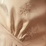 Vanilla satin maxi dress