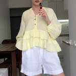 White linen shorts white_lisans
