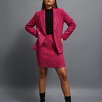 Women's fuchsia tweed jacket Z-MR-4204 MOODO