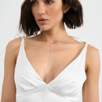 Cream top with silk straps