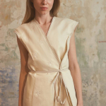 Vanilla elongated vest