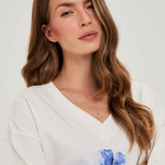 White sweatshirt with print
