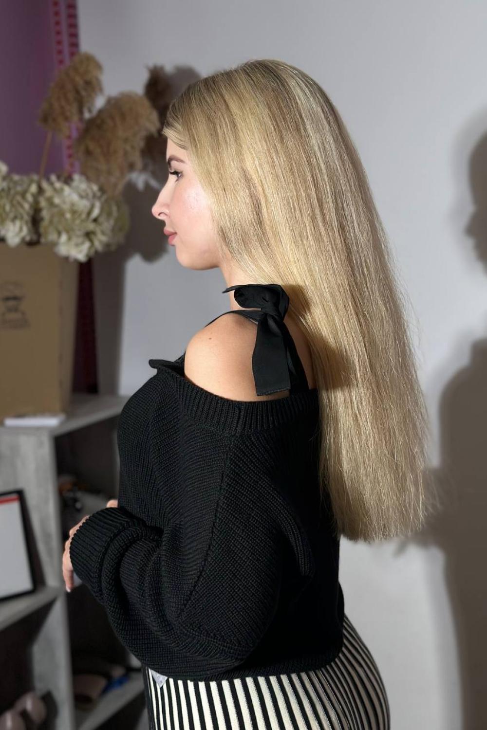 Cropped black cardigan