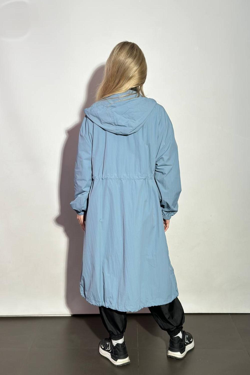 Blue raincoat