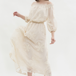 Chiffon dress with embroidery 07061 MAXA