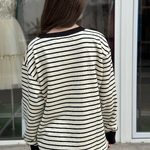 Світшот бежевий в смужку A.R.T.O Fashion Studio