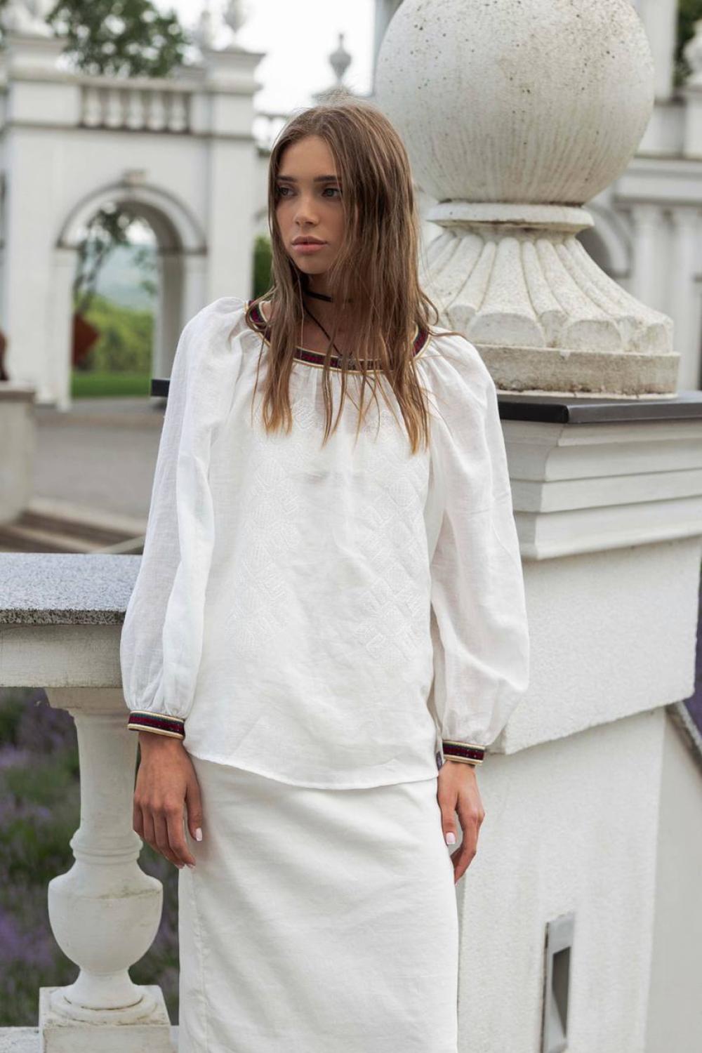 Women's Vyshyvanka Serpanok white from Svarga