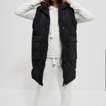 Black jacket with removable sleeves Moodo Z-KU-3914