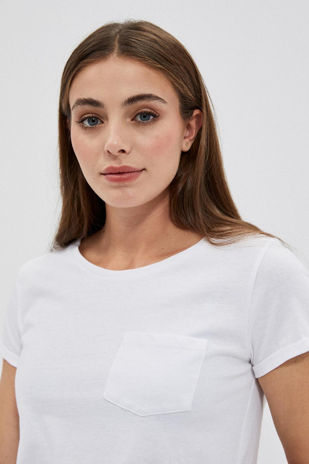 T-shirt white basic Moodo L-TS-4054