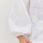 Embroidered women's blouse white on white author's work