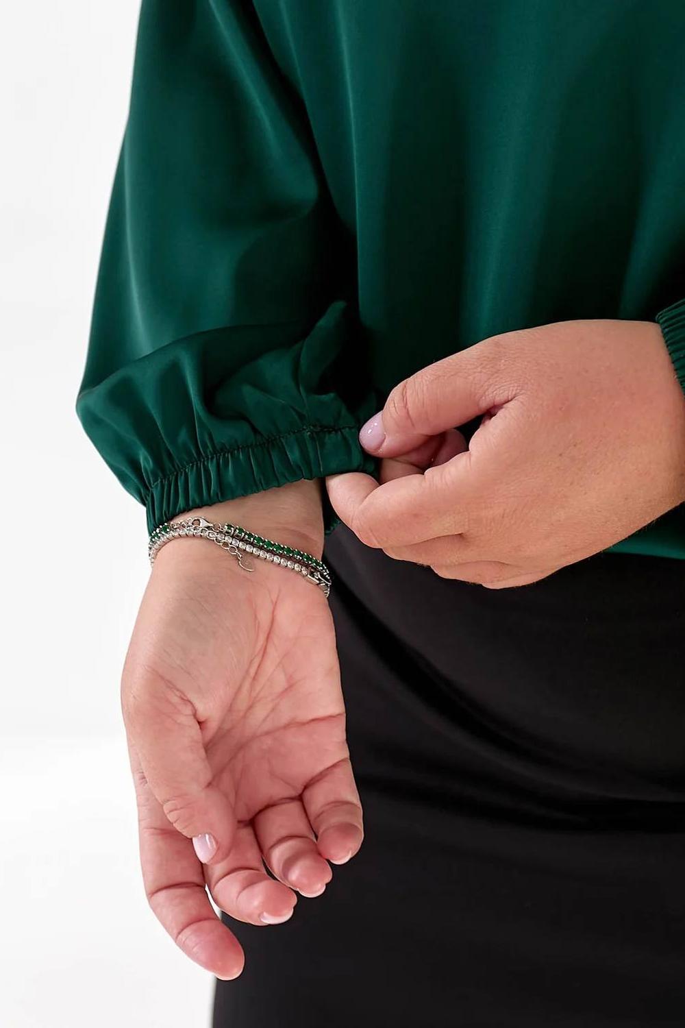 Emerald silk blouse