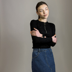 Кофта чорна з блискавкою Solmar