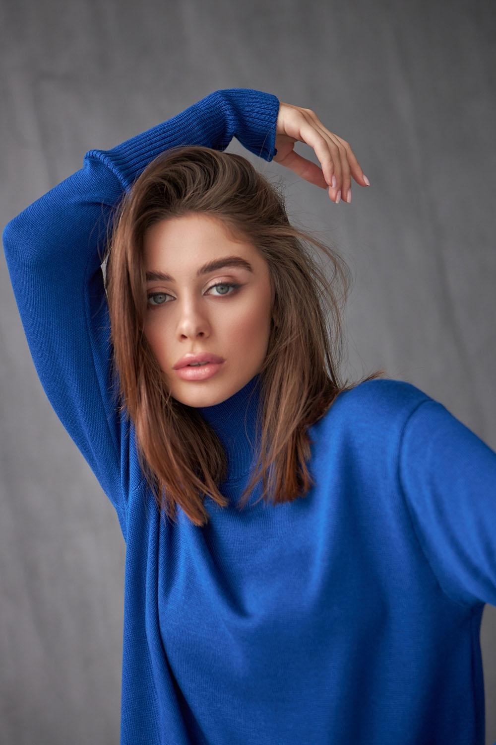Jumper with slits blue 2442 BELLISE
