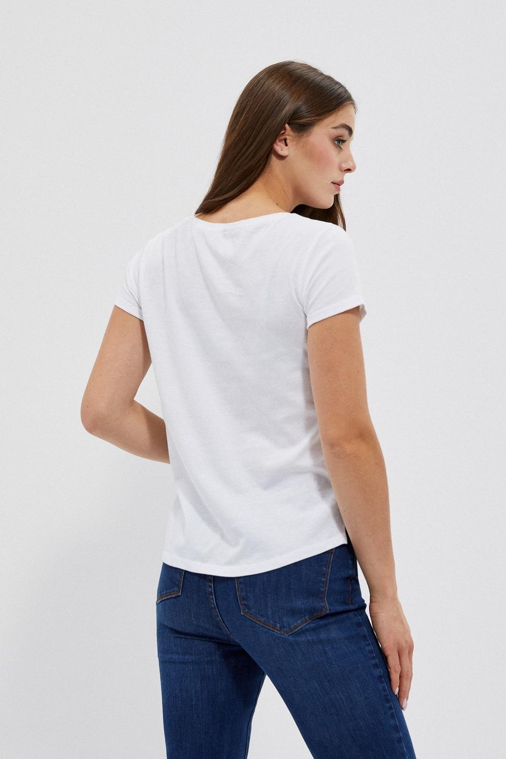 T-shirt white basic Moodo L-TS-4054