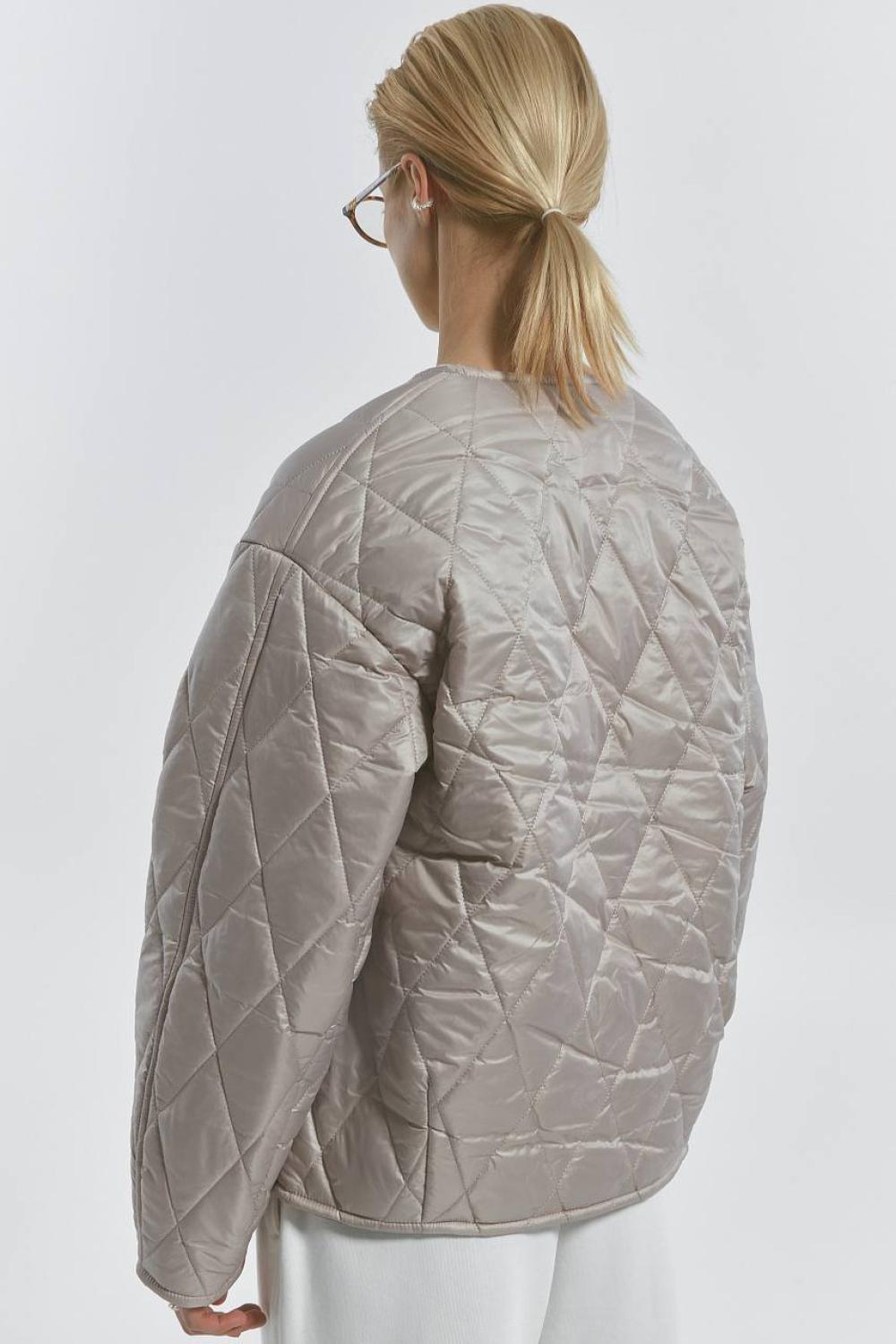 Silver quilted jacket