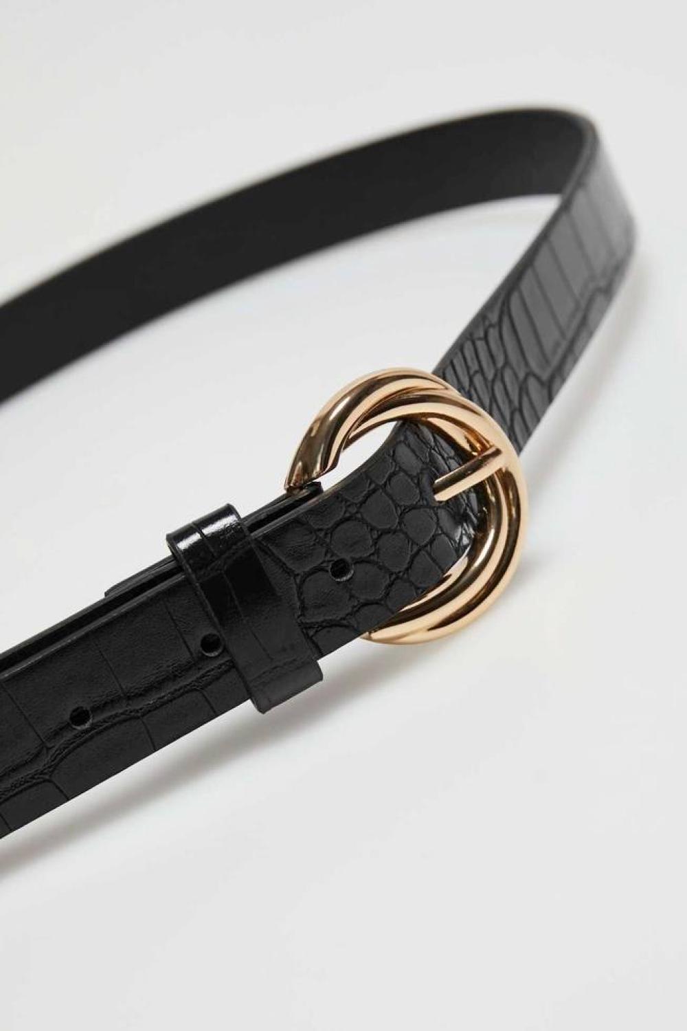 Black eco-leather belt