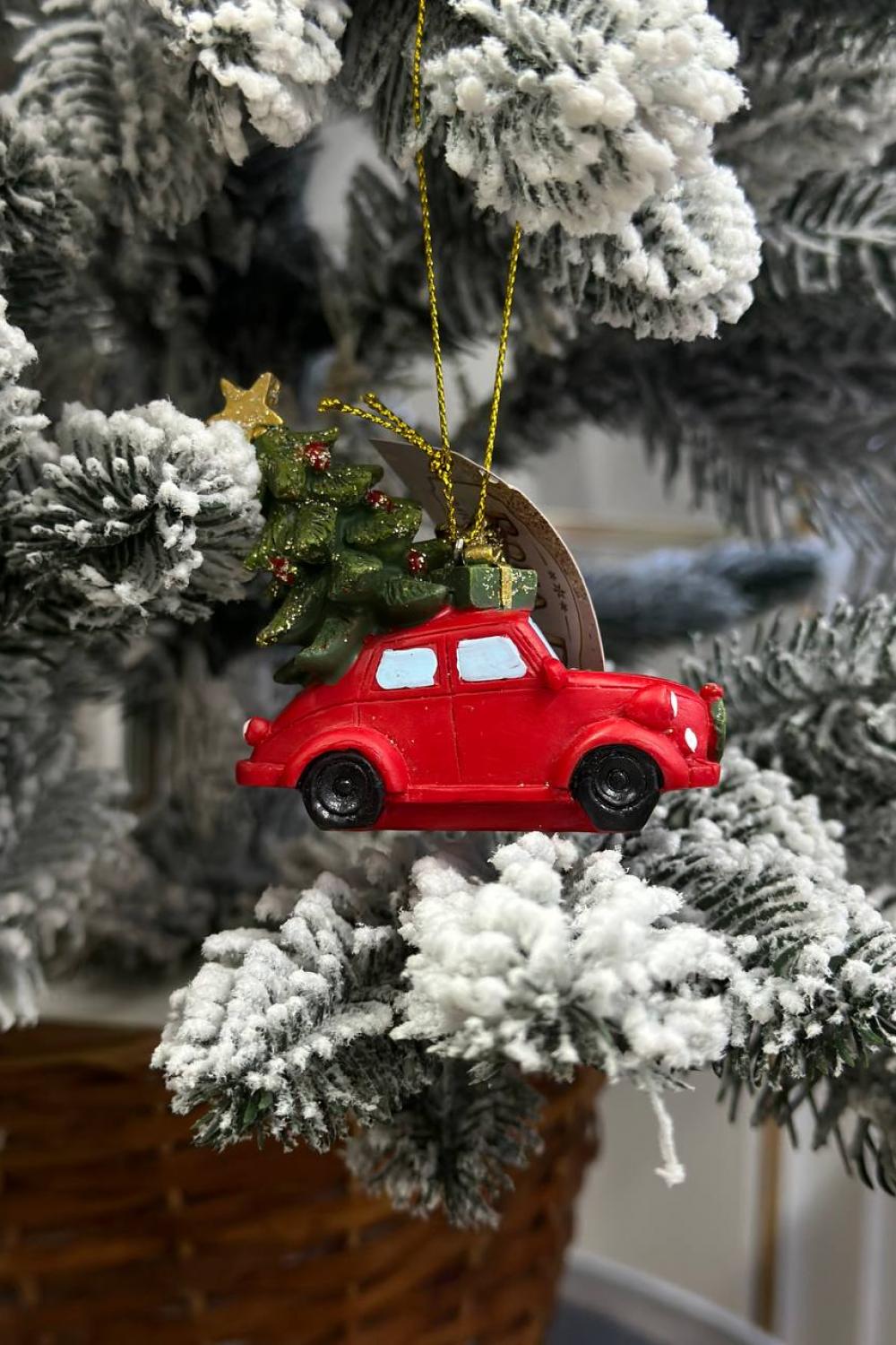 New Year's pendant/ Car with Christmas tree
