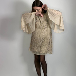 Short cocktail dress with stones Faust couture B-1074
