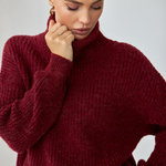 Women's sweater made of wool and mohair Bordeaux 2523 Bellise