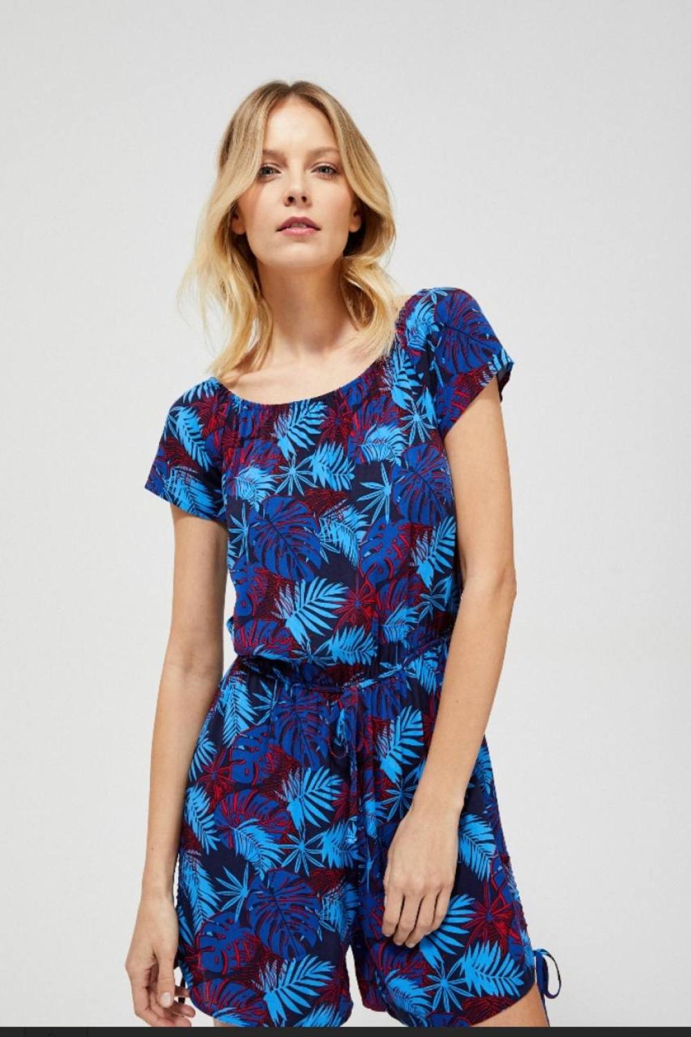 Overalls made of viscose in floral print MOODO