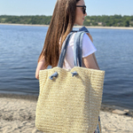 Bag beige from artificial straw L-TO-4017 Moodo