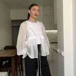 Блуза біла напівпрозора mihos_tancel_white