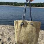 Bag beige from artificial straw L-TO-4017 Moodo