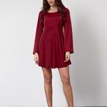Burgundy mini dress