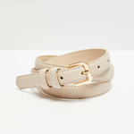 Beige eco-leather belt for women L-PA-4006 MOODO