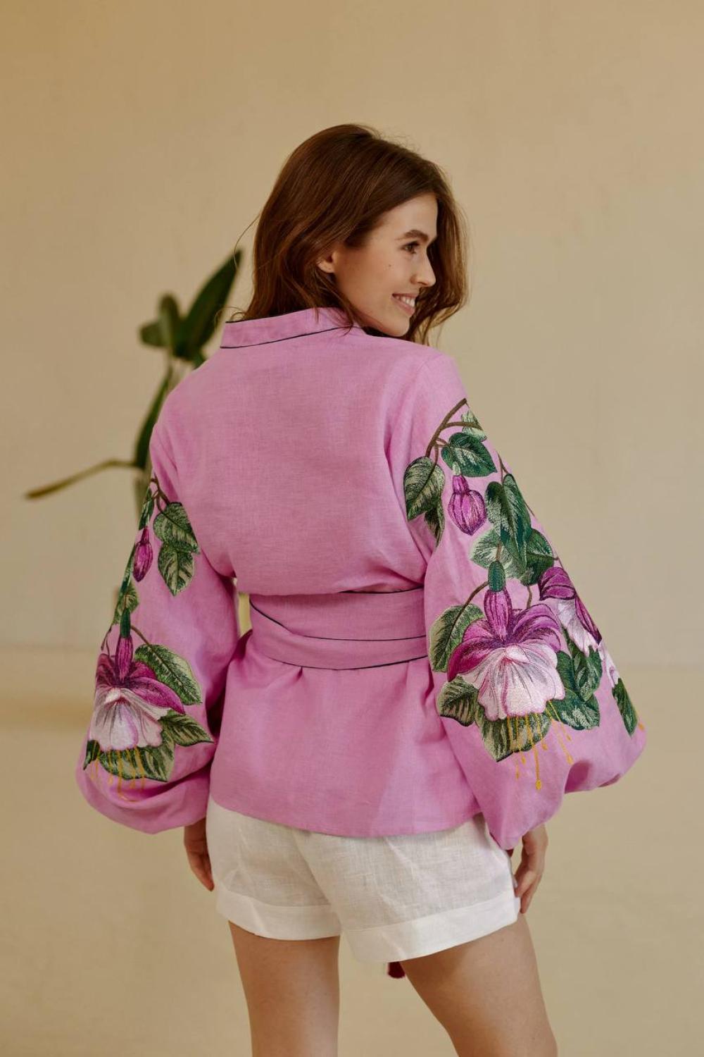 Вишиванка дизайнерська на запах EMBROIDERED GEM