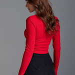 Ribbed crop-top with long sleeves 526.1