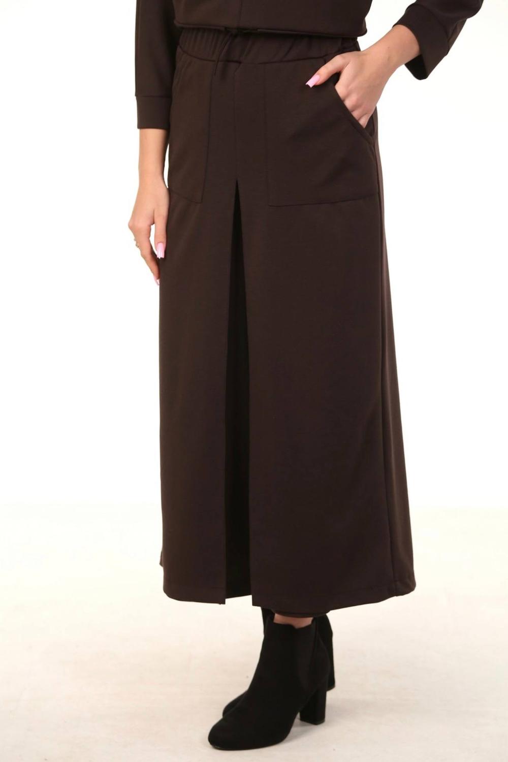Wide-leg skirt trousers