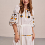 Сукня-вишиванка біла Даніела Merezhka