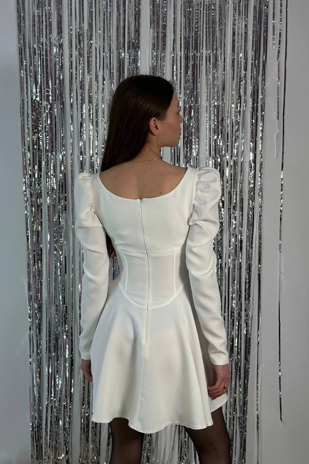 Mini white corset dress 906