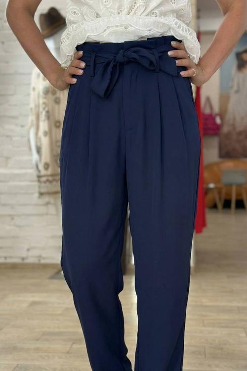 Women's navy trousers SS23-454-navy-K-Realiz