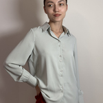 Blouse chiffon light gray 6403 AZURI