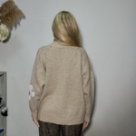 Beige knitted cardigan