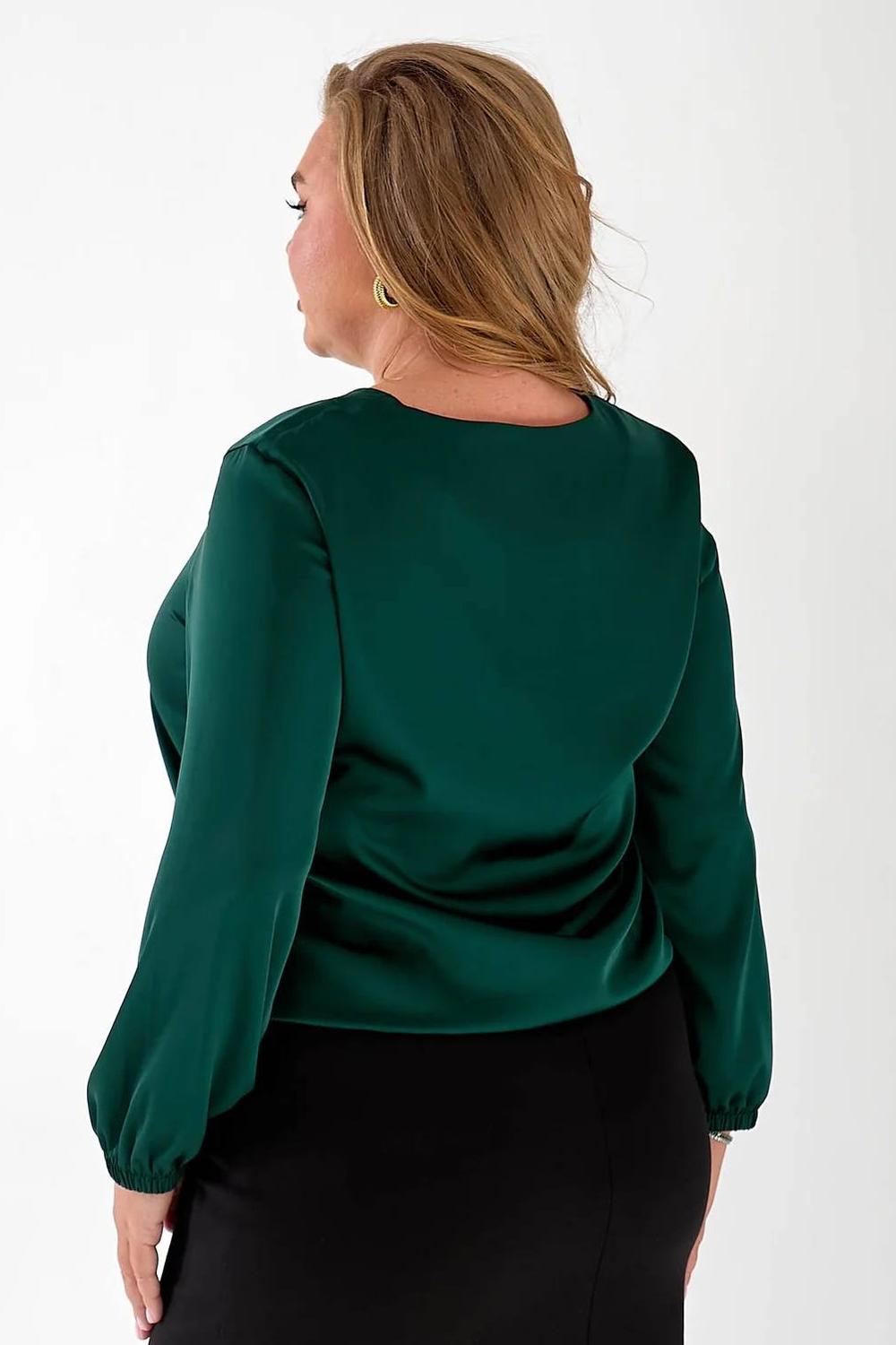 Emerald silk blouse