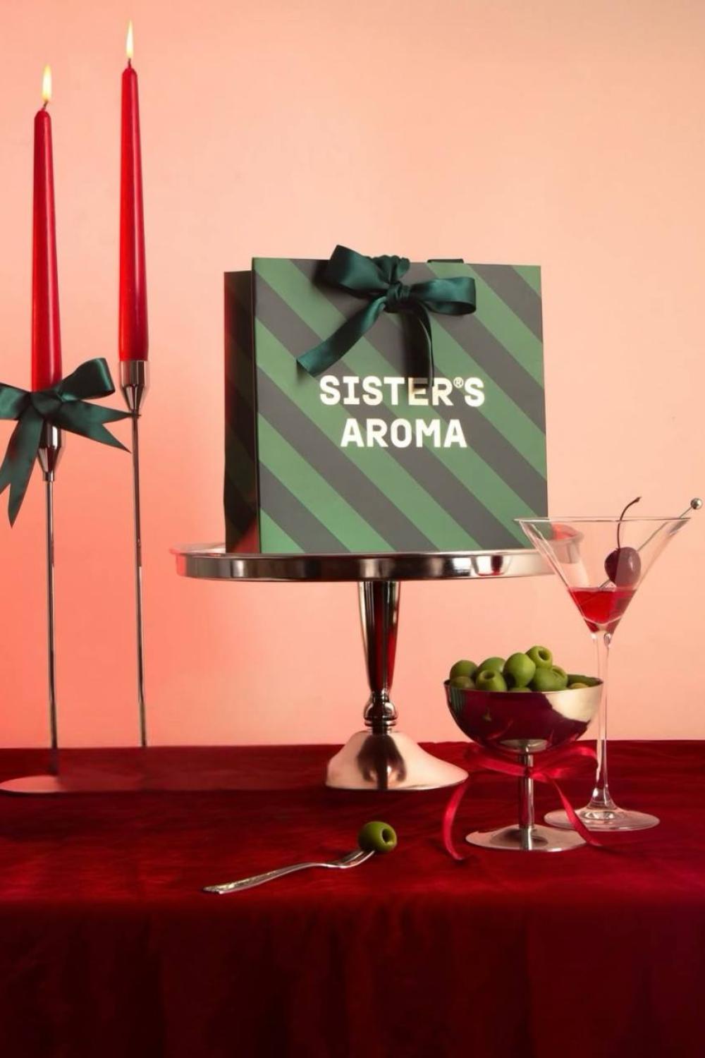 Подарунковий пакет зелений Sister's Aroma