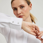 White classic viscose blouse