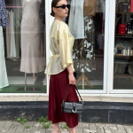 Сукня-комбінація в кольорі марсала шовкова