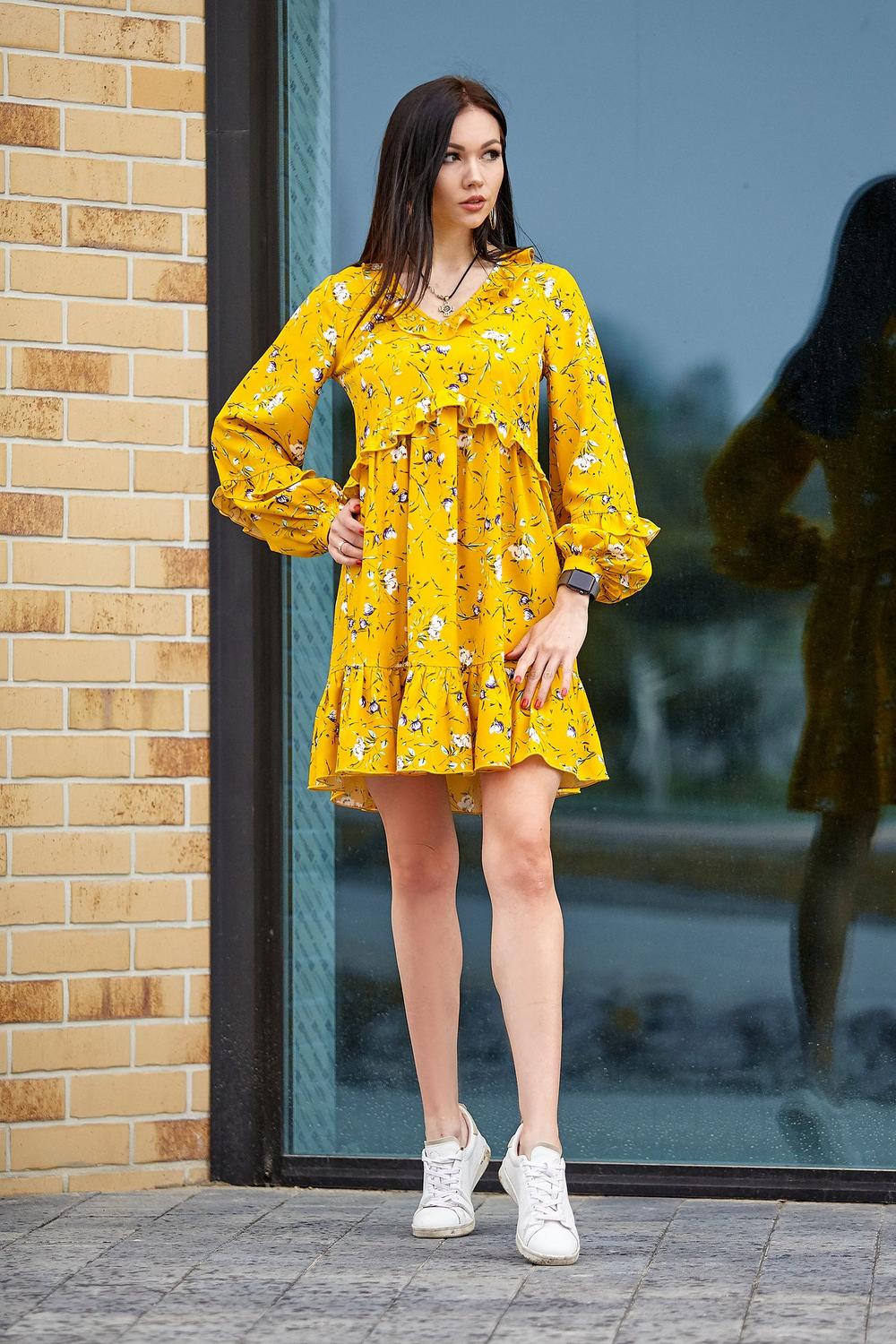 Yellow dress Artmon 1247.1