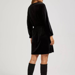 Black velor mini dress