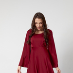 Burgundy mini dress
