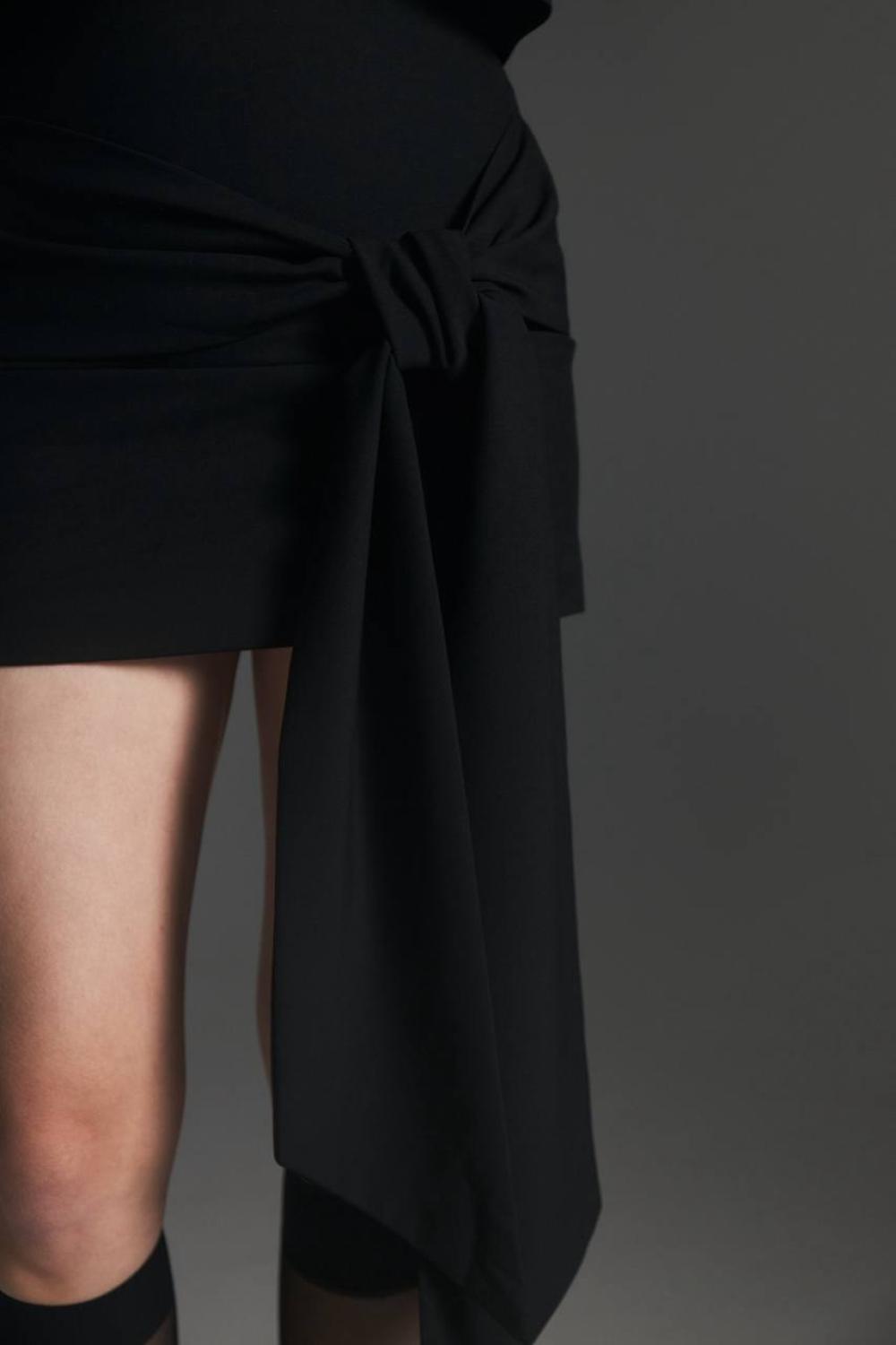 Black mini skirt