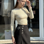 Спідниця чорна міні 19PE305 YUKA PARIS