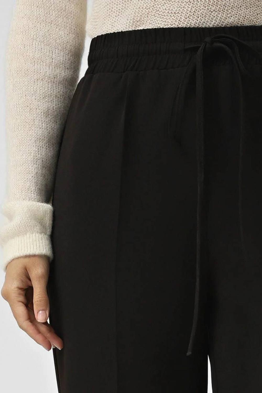 Black Classic Straight-Leg Pants