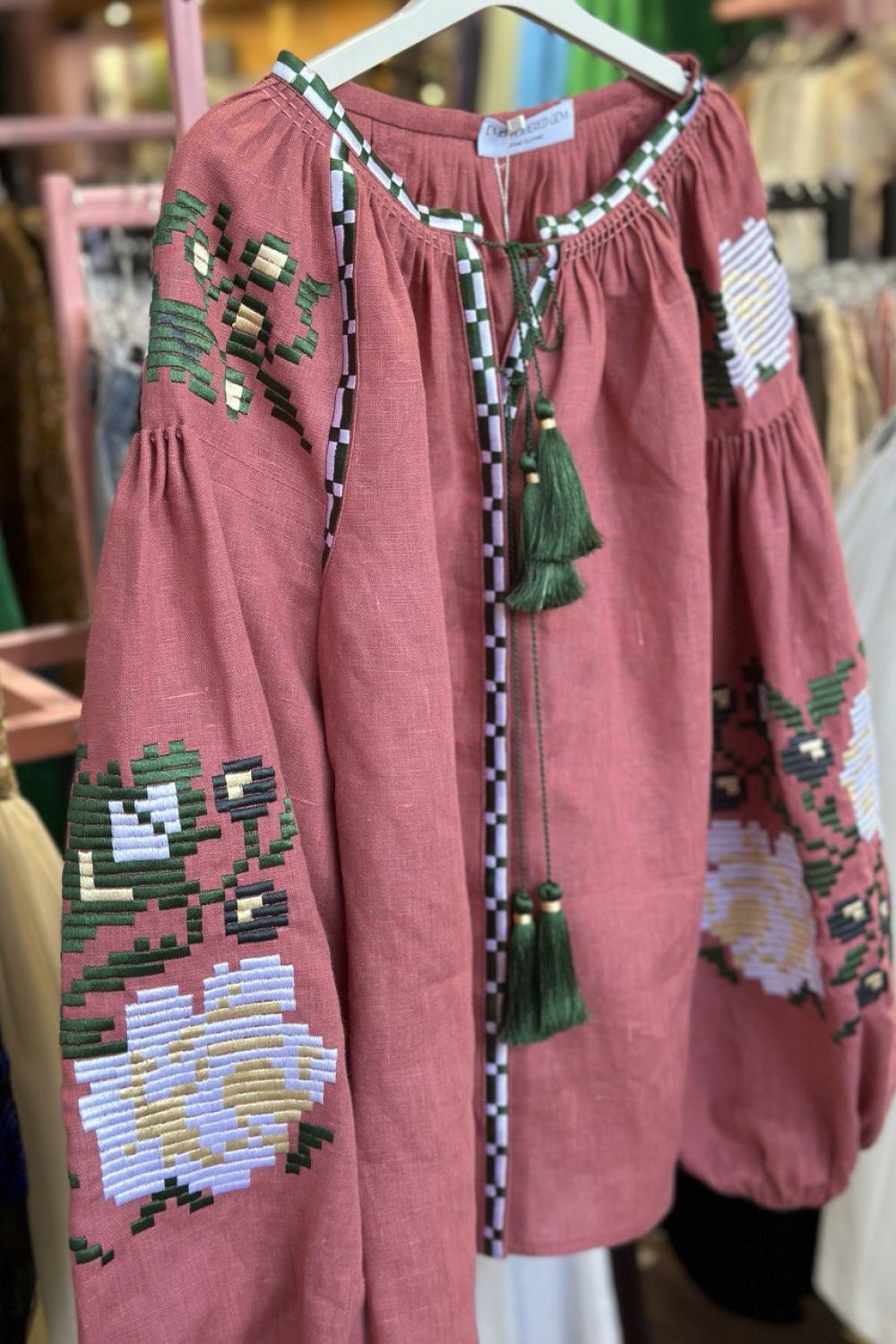 Women's embroidered shirt Stefania Embroidered Gem
